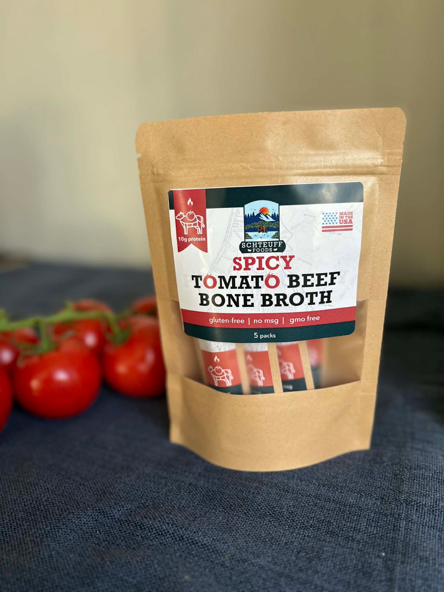 Spicy Tomato Beef Bone Broth 5 Pack
