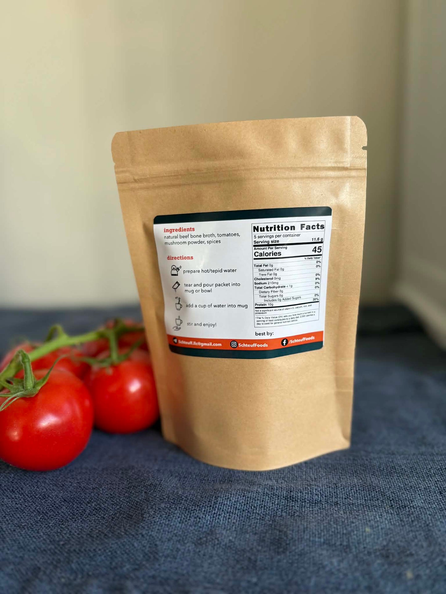 Tomato Beef Bone Broth 5 Pack