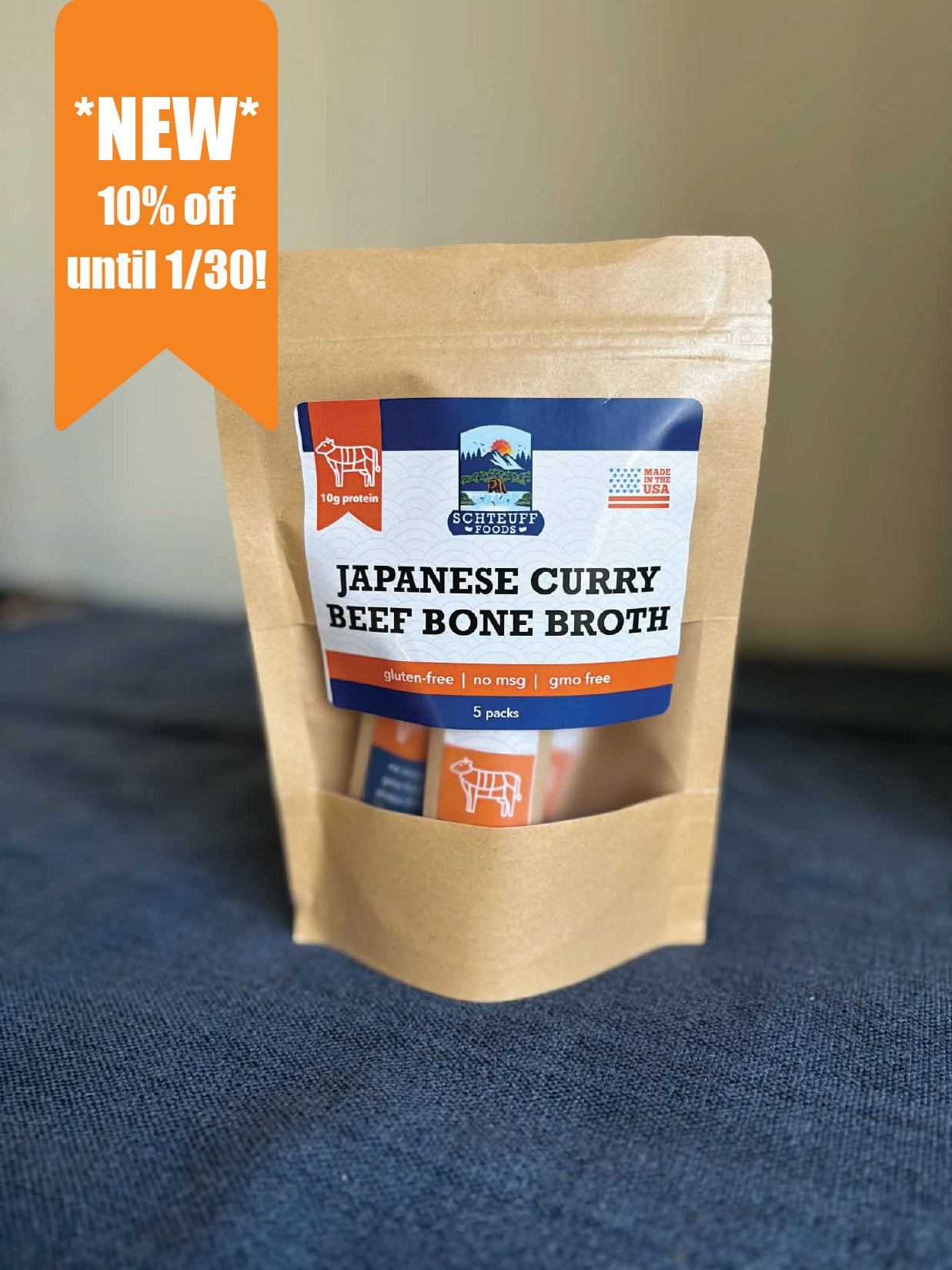 Japanese Beef Curry Bone Broth 5 Pack